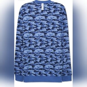 Tommy Hilfiger Mens Cotton Camouflage Pajama Top Size Medium M Blue R-2215